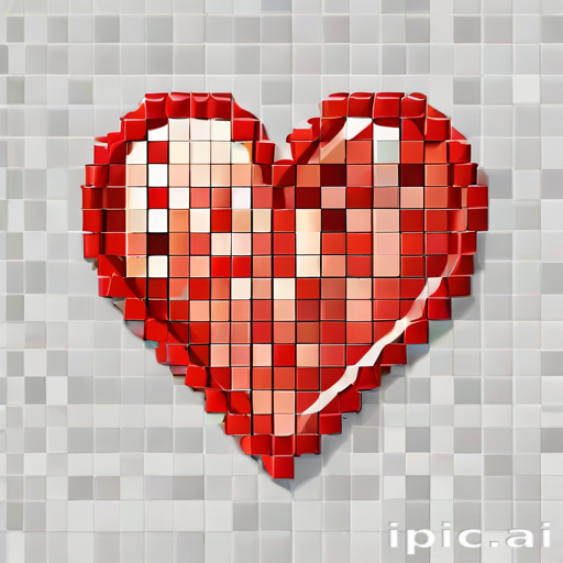 pixelated heart png