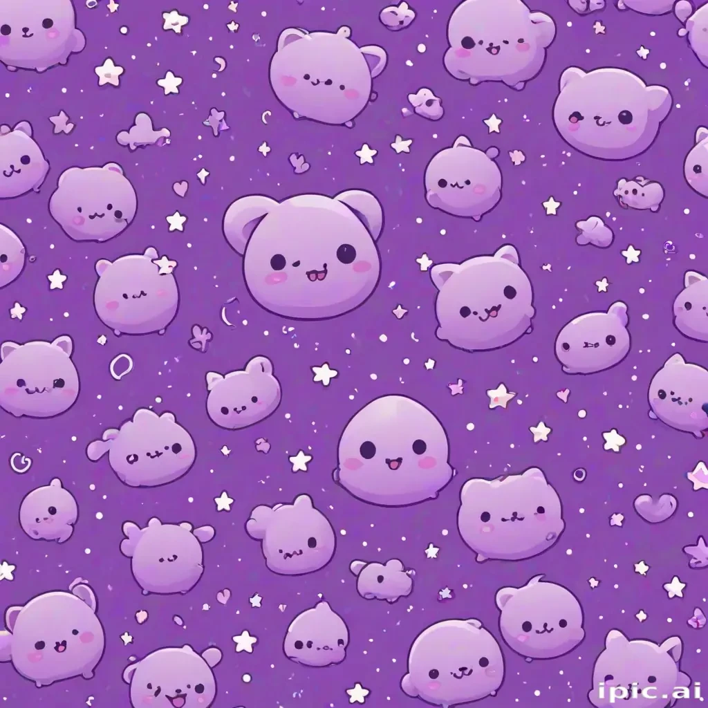 kawaii purple wallpaper