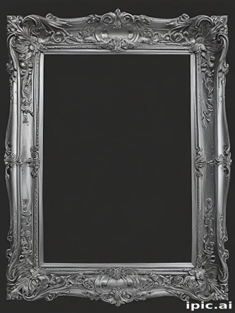 silver frame png