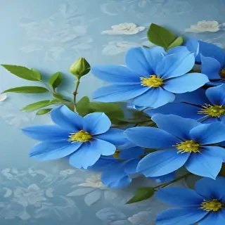 background blue flower wallpaper