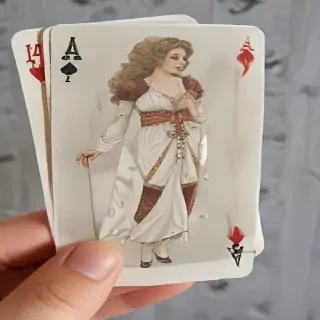 holding card