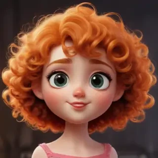 cartoon characters with curly hair