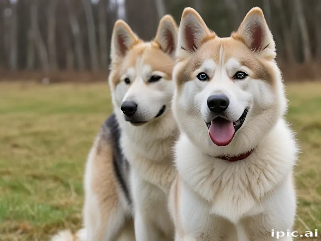 alaskan husky shepherd