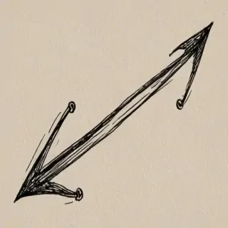 drawn arrow