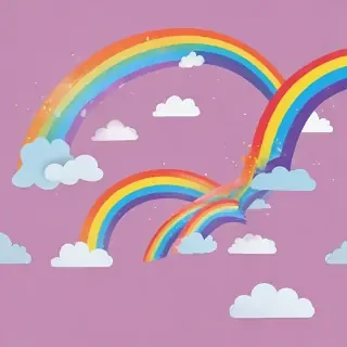transparent background rainbow clipart