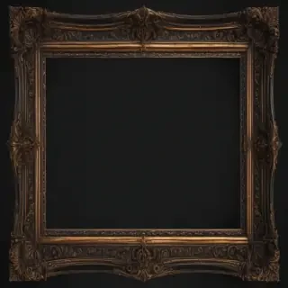 black picture frame png
