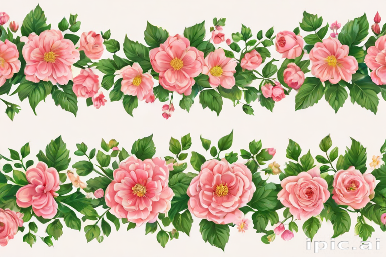 floral borders clipart
