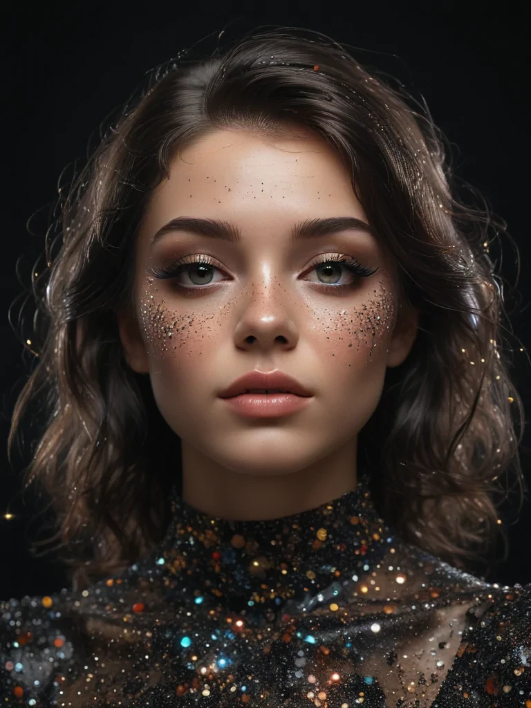 glitter on black background