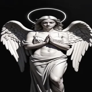 black and white angel drawings