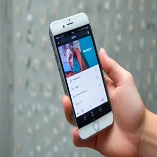 holding phone