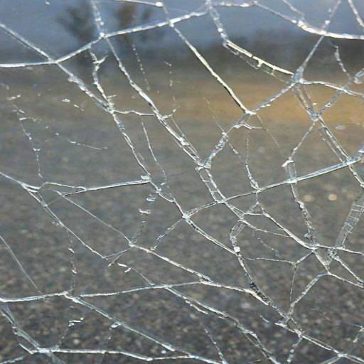 cracked glass transparent