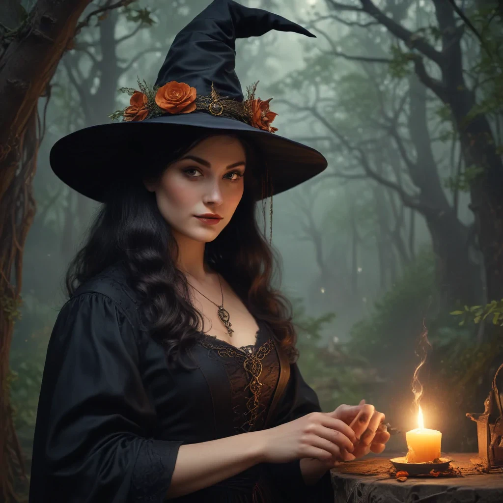 vintage witch art