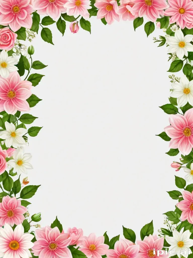 transparent flower border