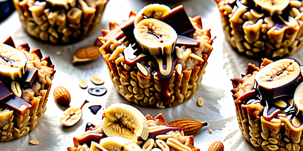 peanut butter banana baked oatmeal cups