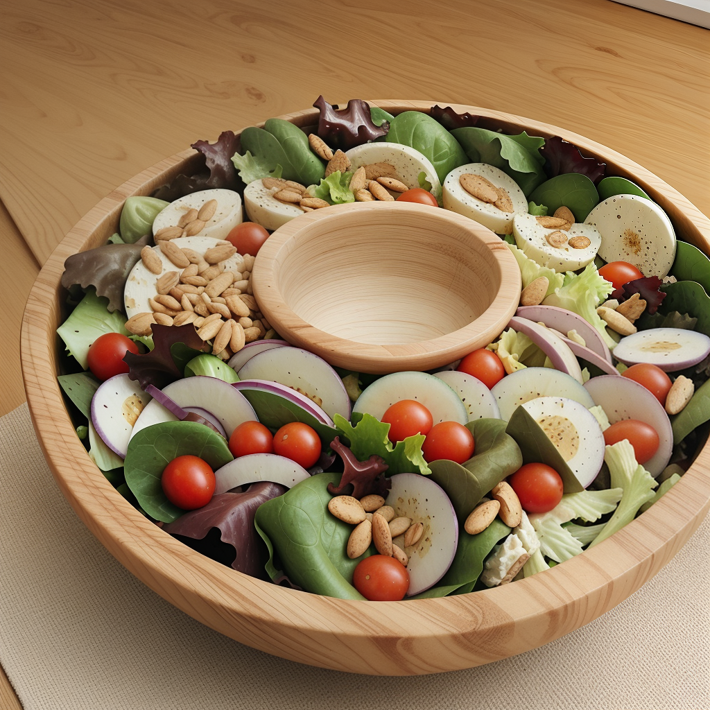 extra large wooden salad bowl