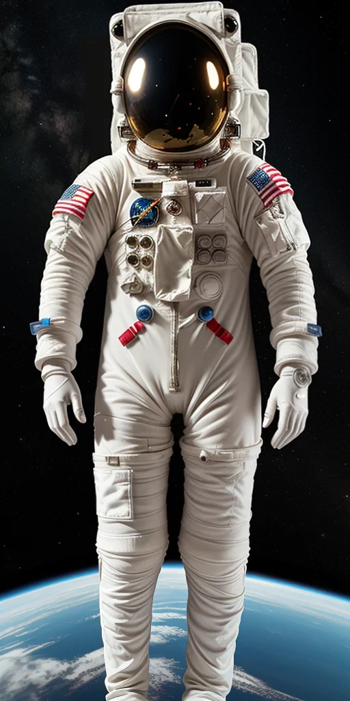 cartoon transparent astronaut suit