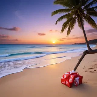 christmas beach wallpaper