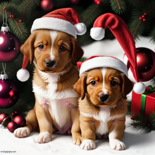 christmas puppy desktop backgrounds