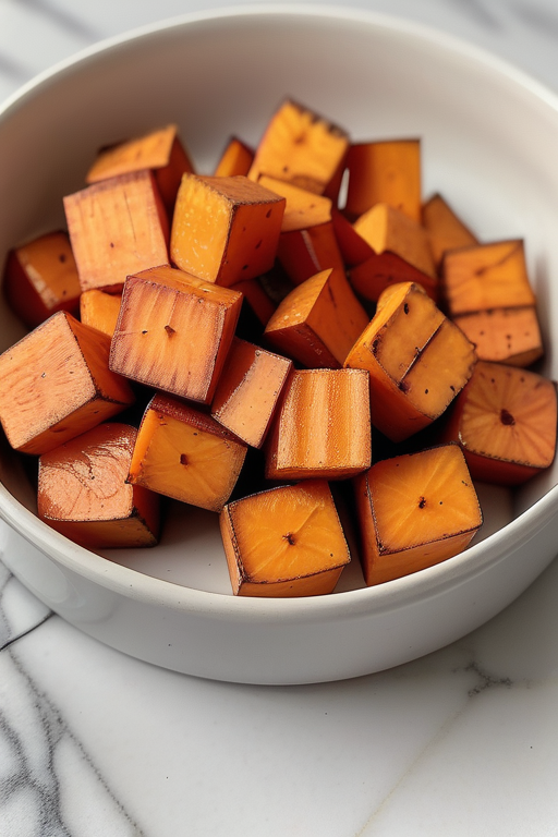 air fry sweet potato cubes