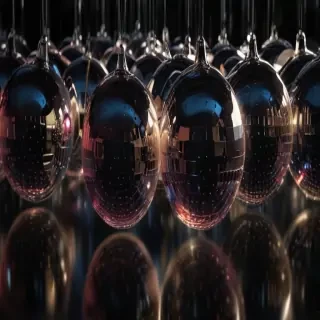 transparent disco balls