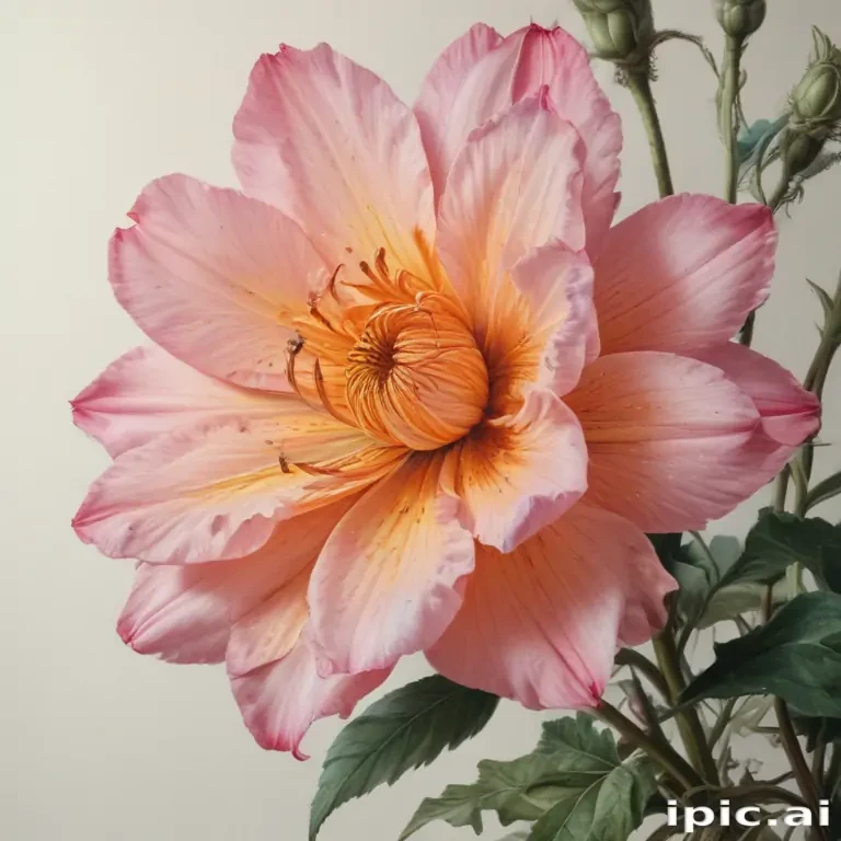 flower drawing with color