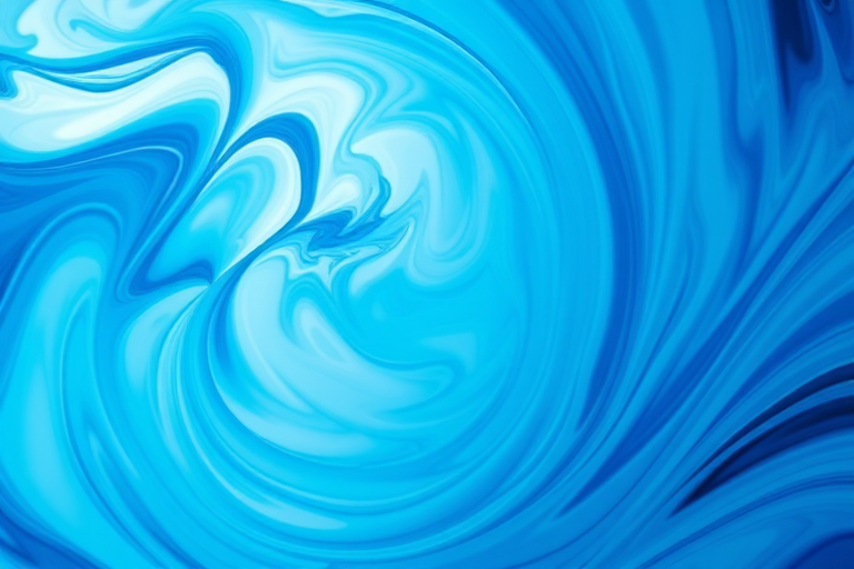 regenerate a vibrant abstract image with swirling blue tones, captured with a Canon EOS R5 at f/8, ISO 100, 1/200s, using a wide-angle lens from a top-down view for enhanced detail and clarity
