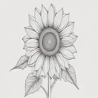 sunflower outline