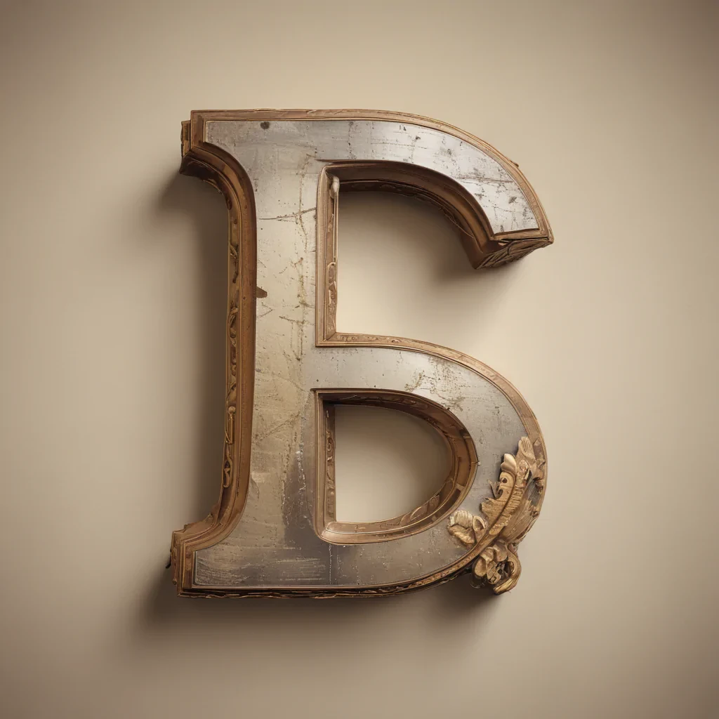 An Ornately Designed Decorative Letter Б with Vintage Elegance and Charm.