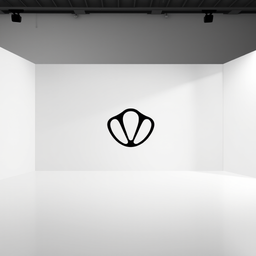Create a high-quality logo design featuring a minimalist style, using a black and white color palette, shot with a Canon EOS R5, 50mm lens, f/1.8 aperture, ISO 100, in a well-lit studio with soft diffused lighting.