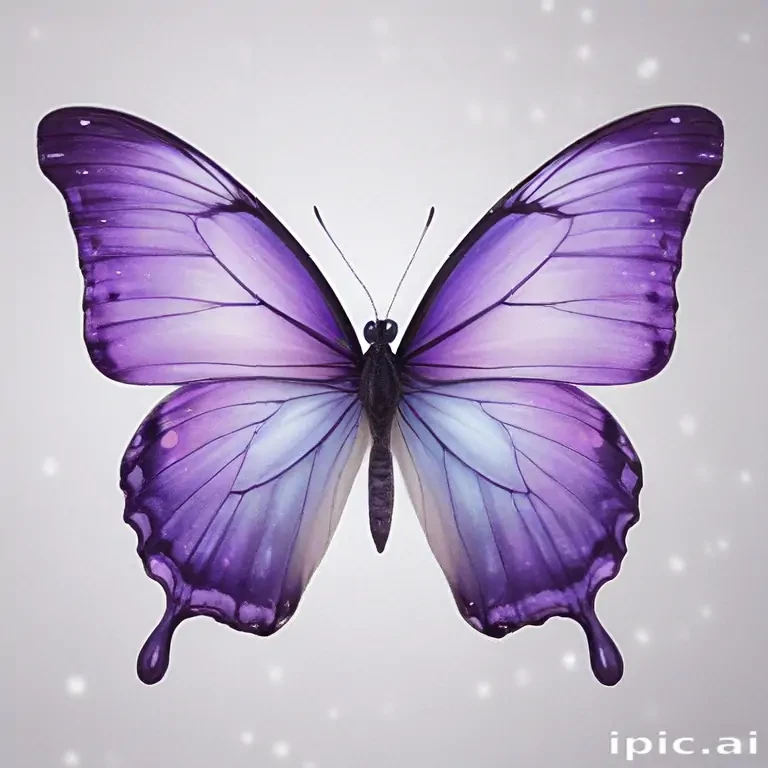 transparent purple butterfly