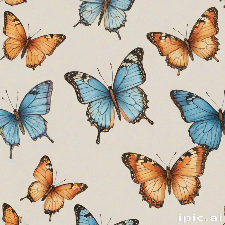 drawing butterflies