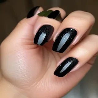 black with glitter