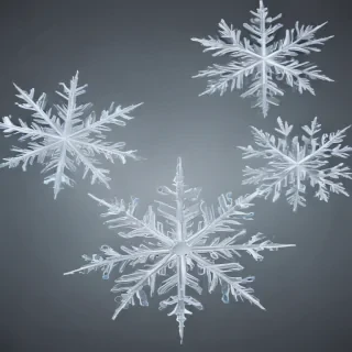 transparent snowflakes