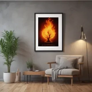 mockup wall art