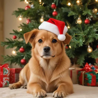 christmas wallpaper dog