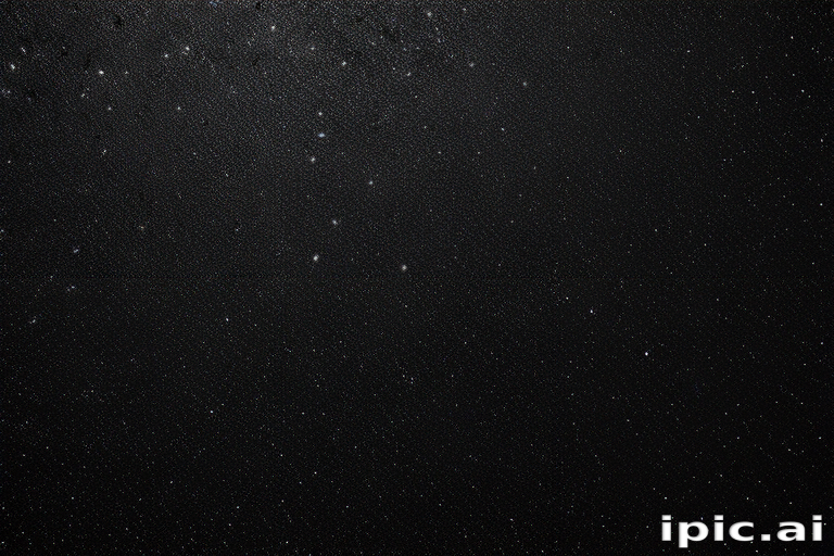 Starry Night Sky with Distant Stars Twinkling in Dark Space