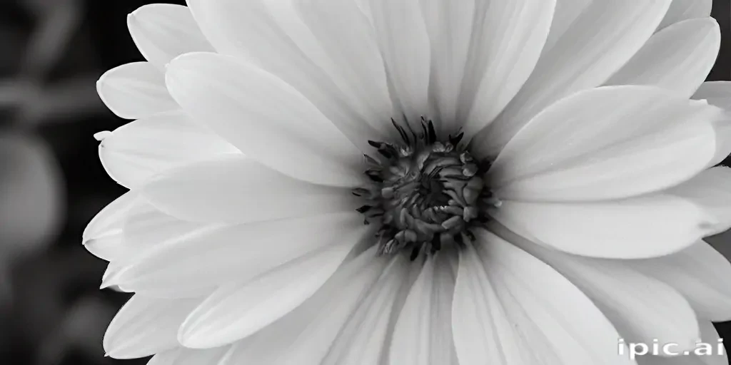 black and white flower