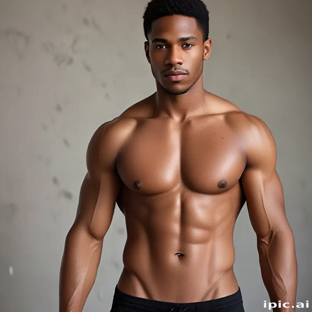 black shirtless man