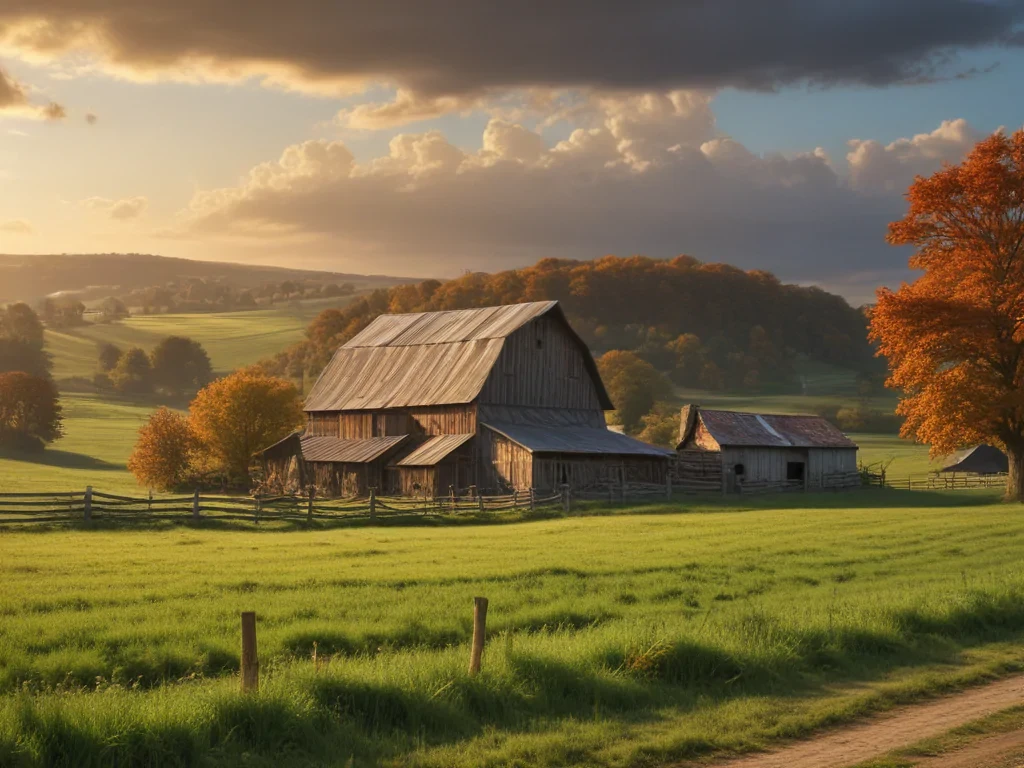 background of a farm