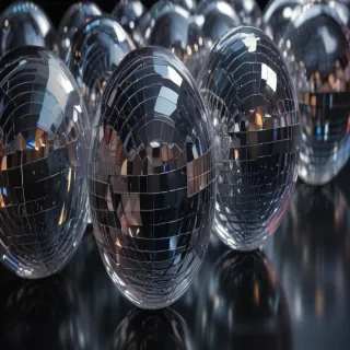 transparent disco balls