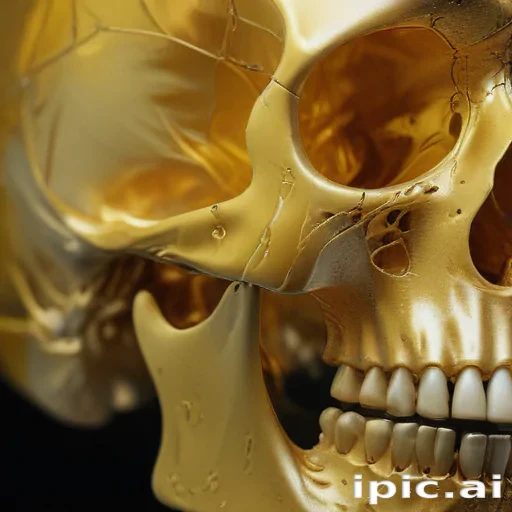 transparent gold skull