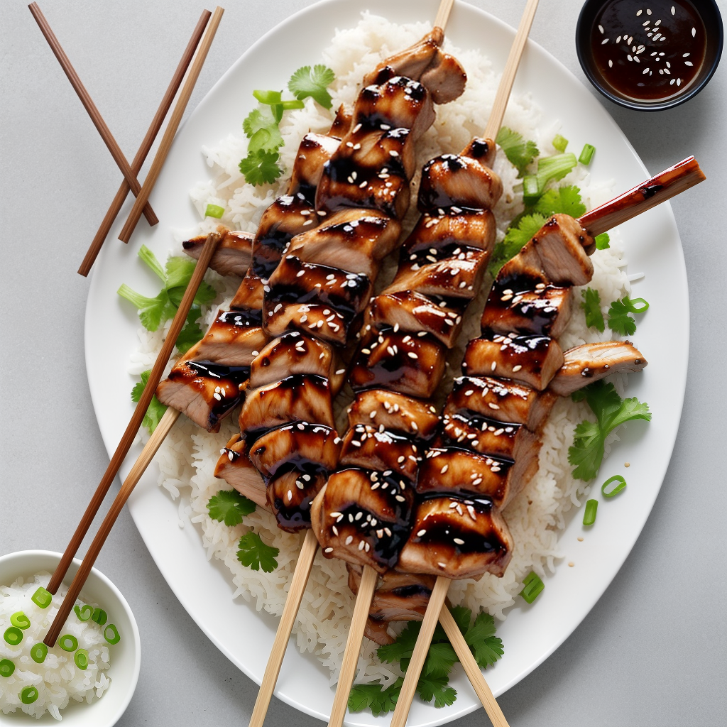 teriyaki chicken on a stick