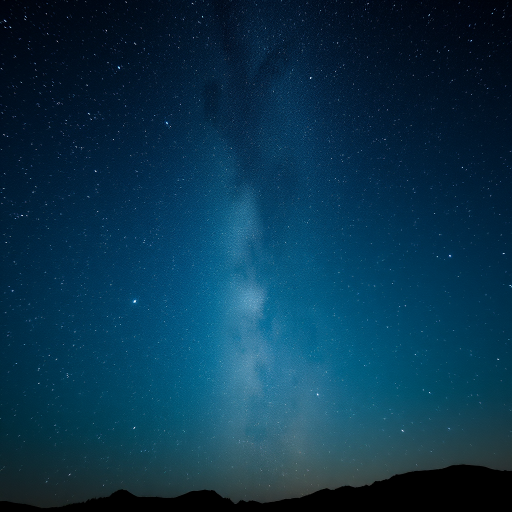 Capture a stunning view of the Milky Way galaxy in a dark sky setting, using a Canon EOS R camera with an f/2.8 aperture, ISO 1600, and a 20-second exposure time, shot from a wide-angle lens perspective at night to enhance the richness of the stars and deep space colors.