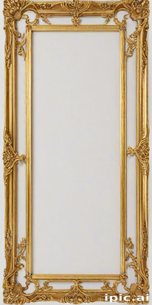 gold frame transparent