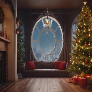 christmas background portrait
