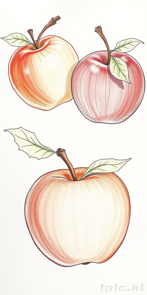 drawings of apples