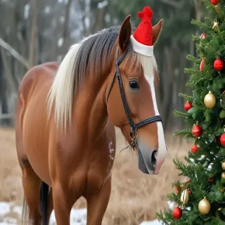 merry christmas horse images