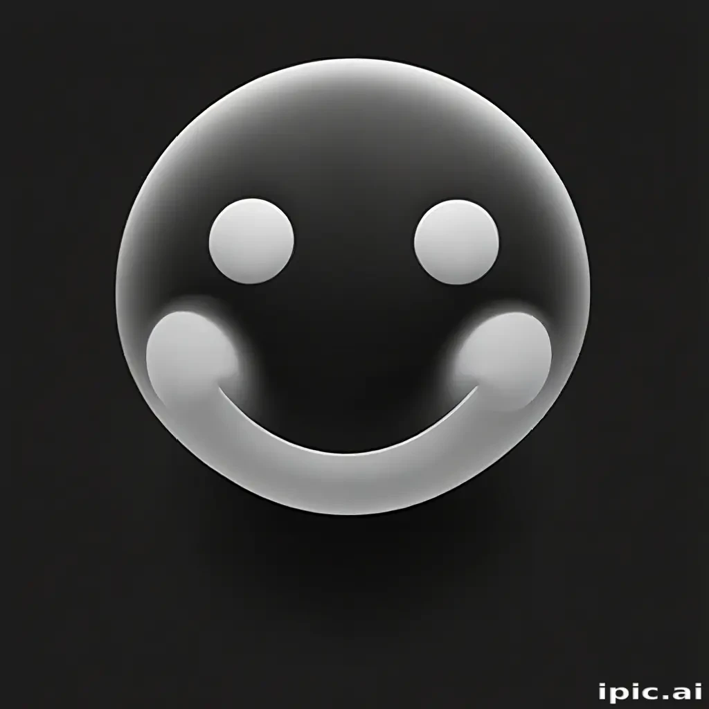 white smiley face black background