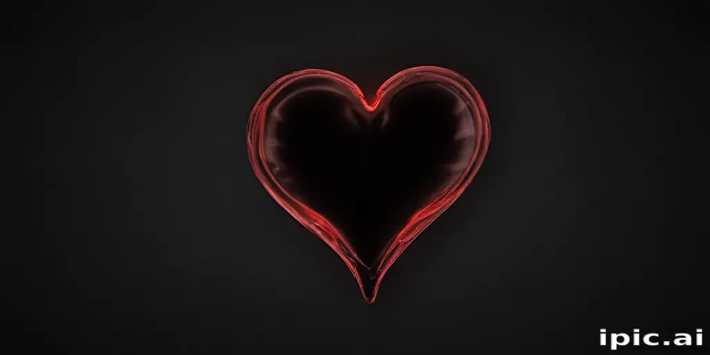 heart with black background