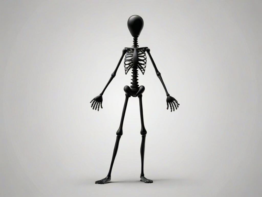 create a simple black stick figure with a round head, straight limbs, and a neutral pose on a transparent background